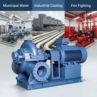 Pompe centrifuge horizontale à corps divisé haute efficacité MINGCHUAN, grand débit pour l'alimentation en eau industrielle