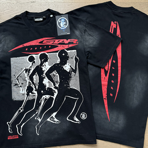 <span class=keywords><strong>Camiseta</strong></span> de algodón 100% de alta calidad, estilo streetwear Y2K, oversize, vintage, corte cuadrado, estampado DTG, <span class=keywords><strong>hombros</strong></span> caídos, para hombre, color liso, 300g - Product Image 5