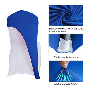 Wholesaler Custom <strong>Half</strong> Classic Modern Style Stretchable Elastic Universal Polyester Armless <strong>Chair</strong> <strong>Cover</strong> Wedding Machine Washable - Product Image 2