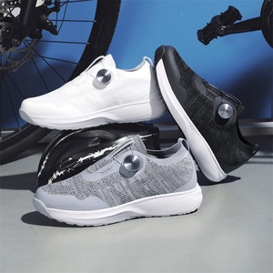 Chaussures de <span class=keywords><strong>VTT</strong></span> à fermeture rotative, respirantes, en maille tricotée, à pédale <span class=keywords><strong>plate</strong></span>, semelle en caoutchouc, modèle Q88 pour hommes EU - Product Image 5