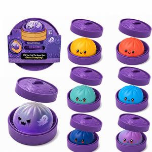 Jouet Squishy Ghost Dumpling Rempli d'<span class=keywords><strong>Eau</strong></span>, Pâton de Gelée à Presser, Boîte Vapeur, Cadeau Sensoriel Anti-Stress pour Halloween, Enfants et Adultes - Product Image 2