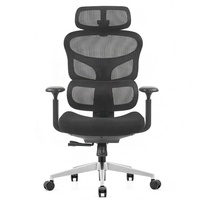 Chaise de bureau exécutive de luxe à dossier réglable en maille, design moderne, ergonomique, pivotante, accoudoirs 4D, multifonction, soutien lombaire, pour atelier