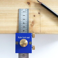 Règle de menuisier en acier inoxydable de 300mm Scribe the Line pour menuiserie