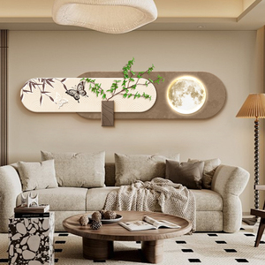 Peinture de décoration de salon de style <span class=keywords><strong>simple</strong></span> moderne gravure laser simulation de plante verte décoration murale de maison peintures murales - Product Image 5