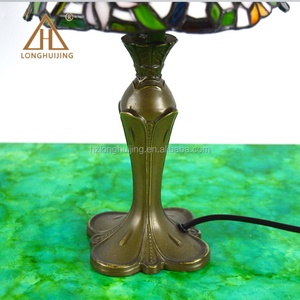 Lámpara de Mesa Tiffany de Vidrio Teñido Europeo de 8 Pulgadas LongHuiJing, Hecha en China - Product Image 5