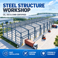 Structure d'atelier industriel en acier préfabriqué de 1000 m² à 5000 m² pour la construction de usines
