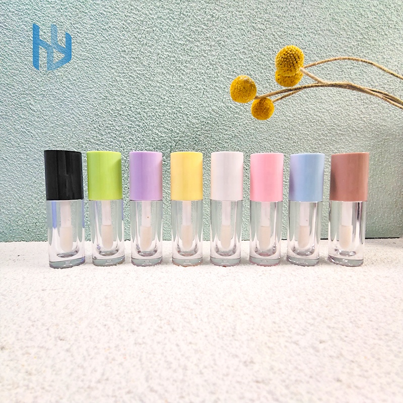 In Stock New Round Empty Pink/green/blue/white/brown/purple Lid Big Brush Lip Gloss Tubes Cosmetics Tube