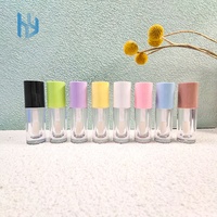 Auf Lager neue runde Leere rosa/grün/blau/weiß/braun/lila Deckel Big Brush Lip gloss Tubes Cosmetics Tube
