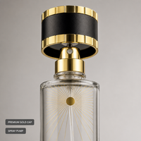 Bouteille de parfum en verre vide personnalisée en gros, 250 ml, bordeaux et or, style arabe, bouchon décoratif de luxe, atomiseur rechargeable