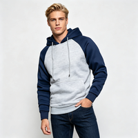 Sweat-shirt à capuche TOLOER pour homme, 100 % polyester, en molleton mélangé, manches longues, avec poches kangourou