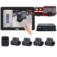 Système de vue d'oiseau à 360 degrés Caméra 4ch Enregistrement DVR de voiture 2D/3D autour de la vue arrière 360 ADAS DMS 4G WIFI pour camion