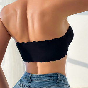 <span class=keywords><strong>Soutien</strong></span>-<span class=keywords><strong>gorge</strong></span> push-up sans bretelles pour femme, couleur noire, fermeture avant, 7 crochets, <span class=keywords><strong>soutien</strong></span>-<span class=keywords><strong>gorge</strong></span> en gelée confortable, vêtements intérieurs pour les fêtes, vente chaude - Product Image 4