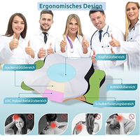 Nouveau rafraîchissant Cool-Tech Mesh Fabric Contour ergonomique Oreiller orthopédique en mousse à mémoire de forme