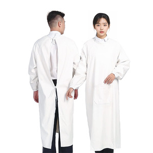 Delantal de Cuero PU Blanco, Manga Larga, Impermeable, Reversible, para Procesamiento de Pescado y Mariscos, Uso en Todas las Estaciones para Adultos - Product Image 1