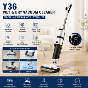 Nettoyeur <span class=keywords><strong>de</strong></span> <span class=keywords><strong>sol</strong></span> <span class=keywords><strong>professionnel</strong></span> à forte aspiration 18KPa, <span class=keywords><strong>aspirateur</strong></span> intelligent sec et humide avec stérilisation instantanée à l'eau électrolytique - Product Image 3