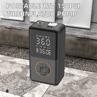 Pompe de gonflage de pneu électrique Portable 12V 150PSI compresseur d'air à billes à affichage numérique sans fil pour voiture moto vélo ABS fabriqué