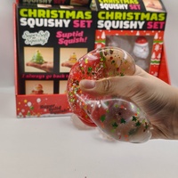 Nouveau Bestseller de Noël : Jouet Squishy en Caoutchouc Père Noël à Rebond Lent, Style Guimauve, Anti-stress, Boîte Cadeau