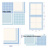 Servilletas de Papel Impresas con Serigrafía de Doble Capa, Cuadradas, a Cuadros Pequeños, de Color Sólido, 25 cm, 48 Unidades, para Decoración de Mesa de Fiesta