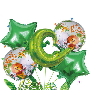 Phim hoạt hình trong hươu cao cổ voi ngựa vằn và thiết kế ngôi sao dễ thương động vật hình vòng hoa bên Kit Bóng - Product Image 4