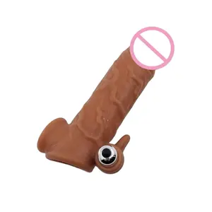 避孕套阴茎套可重复使用的阴茎套阴茎延长器放大成人男性性玩具