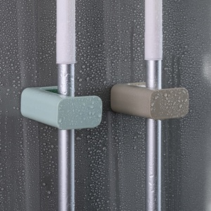 Household <b>Storage</b> Tool Bathroom <b>Kitchen</b> Broom Mop Holder Self Adhesive Wall Mount Mop Racks <b>Storage</b> Racks & Shelving <b>Units</b> - Product Image 3