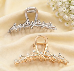<span class=keywords><strong>Pince</strong></span> à cheveux élégante de style coréen haut de gamme, ornée de diamants et de <span class=keywords><strong>strass</strong></span>, en alliage de zinc, pour femmes, usage quotidien - Product Image 1