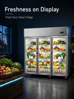 Réfrigérateur Vitrine à Porte Vitrée Électrique Vertical avec Dégivrage Automatique et Contrôle Numérique de la Température pour Bar, Réfrigérateur à Bière Vertical