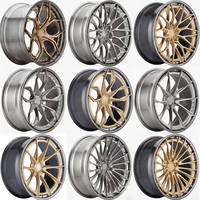 Rines Forjados de 2 Piezas con Diseño de Malla Personalizado de 21, 22, 23 y 24 Pulgadas, 5X130, 5X120, 5X112, con Logotipo Personalizado para G63 AMG, Macan, X5, X6