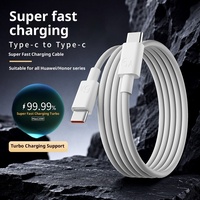 Câble de charge rapide et de transfert de données USB-C vers USB-C double Type-C TPE 6A pour accessoires mobiles Android iPhone iOS – Vente en gros