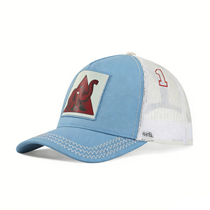 Casquettes trucker 5 panneaux de haute qualité en gros, avec logo brodé et panneaux en mesh, vente directe d'usine - Product Image 1