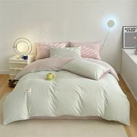 Ensemble de housse de couette Doris King Size, couleur unie, 100% coton, 300 fils, respirant, écologique, style moderne, pour hôtel et usage domestique