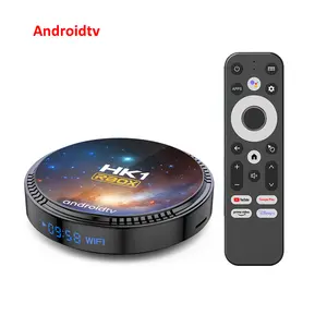 Lecteur multimédia Télécommande vocale 2GB 4GB Double WIFI BT4.1 Android TV 11 Box HK1 RBox W2T Amlogic S905W2 ATV Box