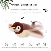 Jouet pour chat réaliste, oiseau qui bouge et qui couine, jouet électrique vibrant pour stimuler l'instinct de chasse des chatons en intérieur