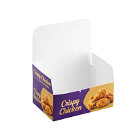 Boîte d'emballage personnalisée pour poulet frit rôti à emporter, pour fast-food, popcorn, ailes, nuggets, avec logo personnalisé