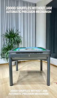 Table de jeu de mahjong électrique automatique avec pieds en acier inoxydable, construction en plastique et métal durable, design portable pour 3/4 joueurs
