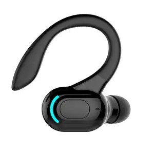 Earphone nirkabel bisnis, Earphone gigi biru, headset musik olahraga telinga tunggal Stereo in Ear F8