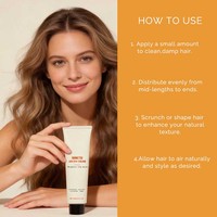 Crème coiffante légère hydratante anti-frisottis pour cheveux, séchage à l'air, marque privée