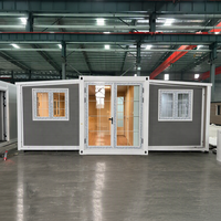 Maison conteneur extensible 40 pieds 20 pieds 30 pieds, structure en acier, maison préfabriquée modulaire, bâtiment mobile pour bureau de chantier