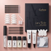 Kit de lifting des cils Gollee Keratin, système de lifting semi-permanent des cils et des sourcils pour salon, kit de lifting des cils coréen professionnel