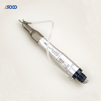 Pièce à main dentaire SOCO à basse vitesse 1:1 droite avec spray d'eau externe, compatible avec les fraises HP de 2,35 mm et le connecteur de type E