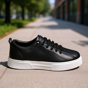 Zapatillas Deportivas de Baloncesto para Hombre de Cuero Casual Impermeables Sin Cordones, Nuevo Estilo Versátil y de Moda - Product Image 2