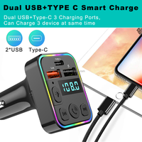 Lecteur MP3 Bluetooth pour voiture BT5.4, appels mains libres, émetteur FM avec chargeur USB 3A, double USB, lecteur de carte FM