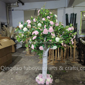 Albero di Ciliegio Artificiale Lussureggiante, Perfetto per Decorazioni di Matrimoni ed Eventi, Ornamento Floreale Elegante Rosa per Interni ed Esterni - Product Image 6