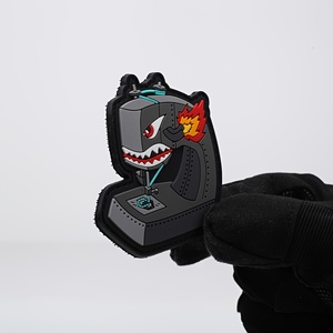 <span class=keywords><strong>Prix</strong></span> d'usine bas quantité minimale de commande personnalisé PVC 3D Badge Velcro PVC patchs pour sacs à dos vêtements - Product Image 6