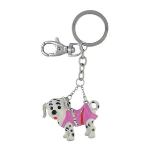 Portachiavi Peluche Cagnolino con Vestito Rosa e Catenina Argentata - Accessorio Charm - Product Image 1