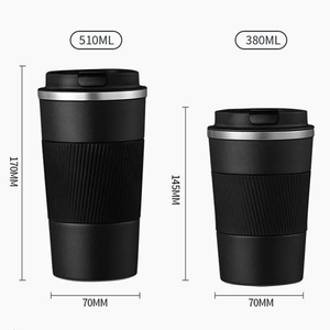 Custom Logo Pink Stainless Steel Vacuum Tumbler <b>Insulated</b> Travel Coffee <b>Mug</b> with Silicone Sleeve 12oz 17oz - Product Image 2