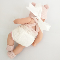 Vente flash - Poupée reborn de 10 pouces, réaliste, comme un vrai bébé, jouet pour filles, tout-petits, yeux bleus, cadeau d'anniversaire