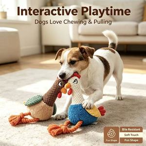 Juguete Masticable <span class=keywords><strong>de</strong></span> Peluche Personalizado al por Mayor para Perros - Juguetes Duraderos y Ecológicos <span class=keywords><strong>de</strong></span> Algodón con Forma <span class=keywords><strong>de</strong></span> Flamenco y Cuerda <span class=keywords><strong>de</strong></span> Pavo - Product Image 3