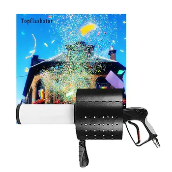 RGB LED Light Party CO2 Air Fog Machine Handheld CO2 Cannon Gun DJ Stage Effects Jet Machine Spray Paper Confetti Gun Fireworks