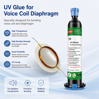 Perekat UV Curing untuk Diafragma Voice Coil Speaker Desktop, Daya Susut Rendah, Pengerasan Cepat, Lem Satu Komponen